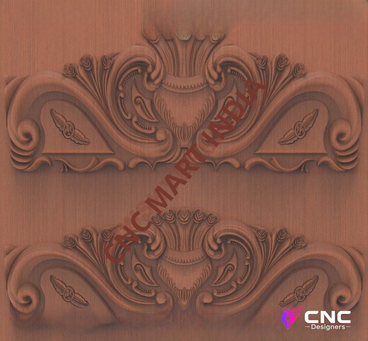 Beds & Sofa - BS-78 Elegant Floral Motif Headboard Carving Design